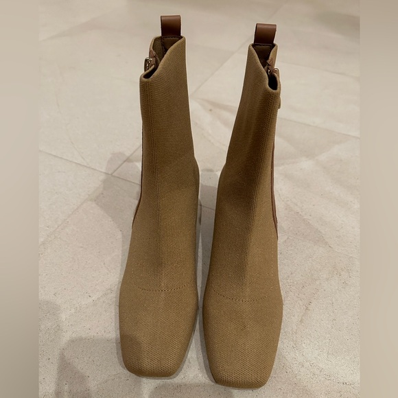 Vivaia Boots Comfy Fabric Tan Zip Up 8 - Picture 6 of 13